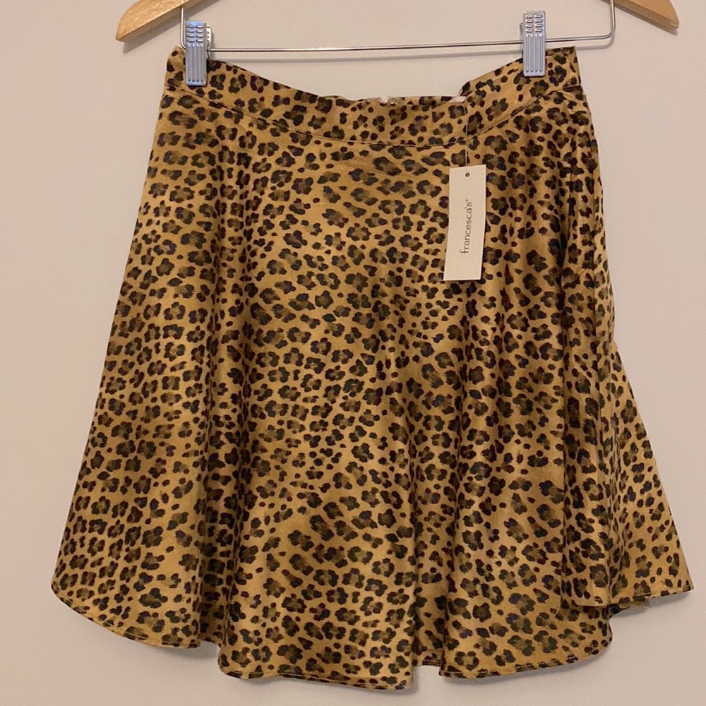 Francesca’s Leopard Print Mini Skirt